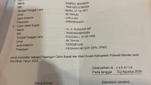 Akhiri Spekulasi, DPP Golkar Resmi Tetapkan Samsul Mahmud sebagai Calon Bupati Polman 2024