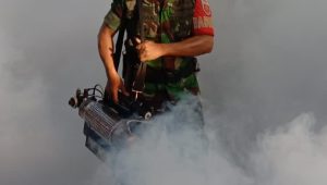 Koramil Tinambung dan Puskesmas Bersinergi Cegah DBD Lewat Fogging