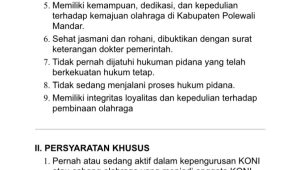 KONI Polman Buka Pendaftaran Calon Ketua, Tim Penjaringan Resmi Terbentuk
