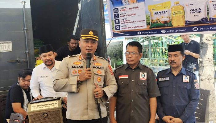 Kapolres Polman Hadiri Gerakan Pangan Murah May Day 2026, Warga Serbu Kebutuhan Pokok Murah