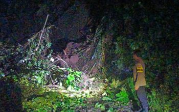 Longsor di Tutar Polman Putus Akses Jalan Tubbi–Pollewani, Polisi Turun ke Lokasi