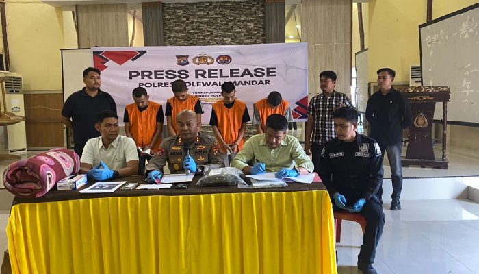 Polres Polman Ringkus Empat Tersangka Kasus Persetubuhan dan Eksploitasi Anak