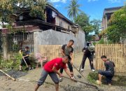 Upaya Cegah Banjir, Satpol PP-Damkar Polman Bersihkan Drainase Warga 