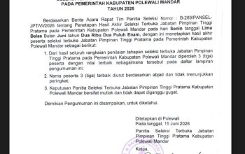 Hasil Seleksi JPT Pratama Polman, Ini 3 Besar Kandidat di 10 Jabatan 