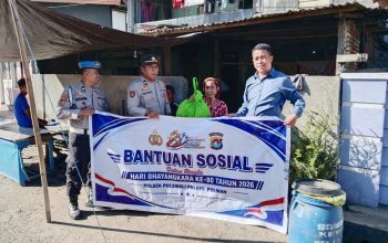 Sambut HUT Bhayangkara ke-80, Polsek Polewali Salurkan Sembako ke Warga Kurang Mampu