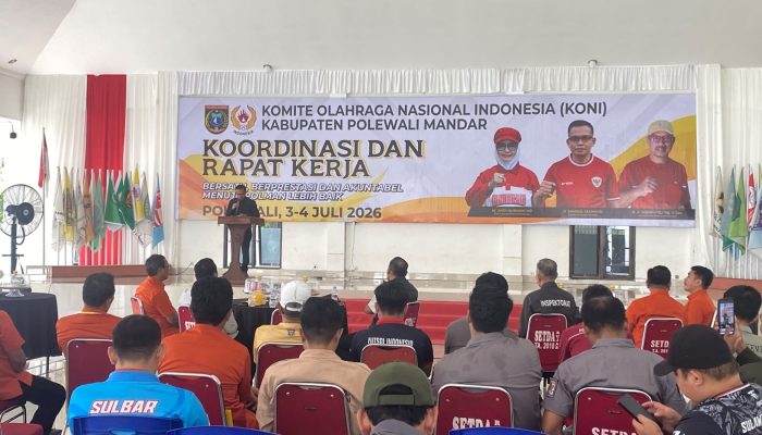 Buka Raker KONI, Bupati Polman Tekankan Efektivitas Program Pembinaan Atlet