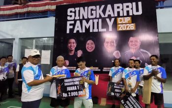 Kampanyekan Hidup Sehat, Singkarru Family Gelar Turnamen Bulutangkis, Tahun Depan Terbuka untuk Umum