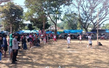Jaga Kamtibmas, Polsek Tapango Amankan Turnamen Voli dan Takraw HUT RI ke-81