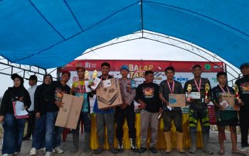 Polsek Urban Wonomulyo Amankan Penutupan Balap Motor Taksi Gabah di Desa Sidorejo