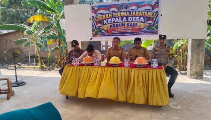 Sertijab Kades Kebunsari Berlangsung Tertib, Polisi Dorong Sinergi dan Pelayanan Warga