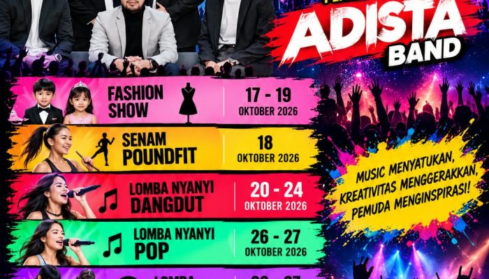 ADISTA Bakal Meriahkan TIPALAYO MUSIC FEST 2026 di Polman, Ada Kompetisi hingga Expo UMKM